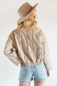 The Quincy Quilted Denim Jacket